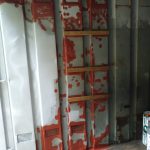 Paintwork started inside the container